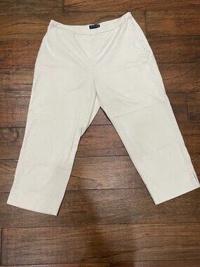 Dockers Stretch Capri Pants Cream Neutral Cropped Trouser Size 30
